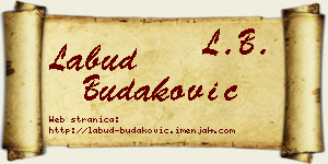Labud Budaković vizit kartica